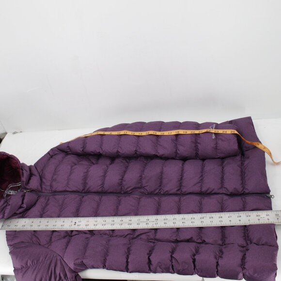 Eddie bauer coat Women's XL 650 Down Fill Packable Quilted Puffer Purple Hooded - Picture 9 of 15